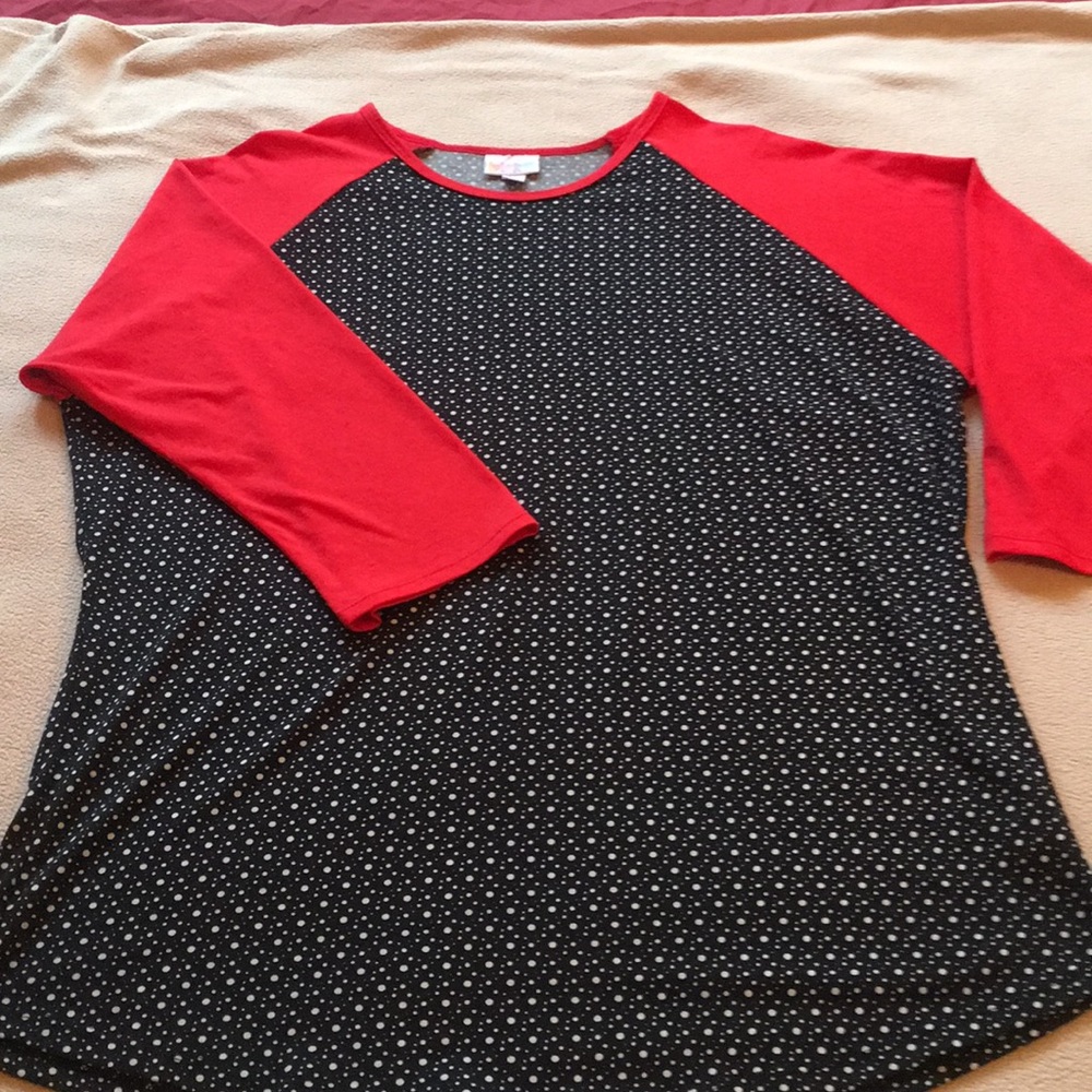 LuLaRoe Randy Red, Black & White